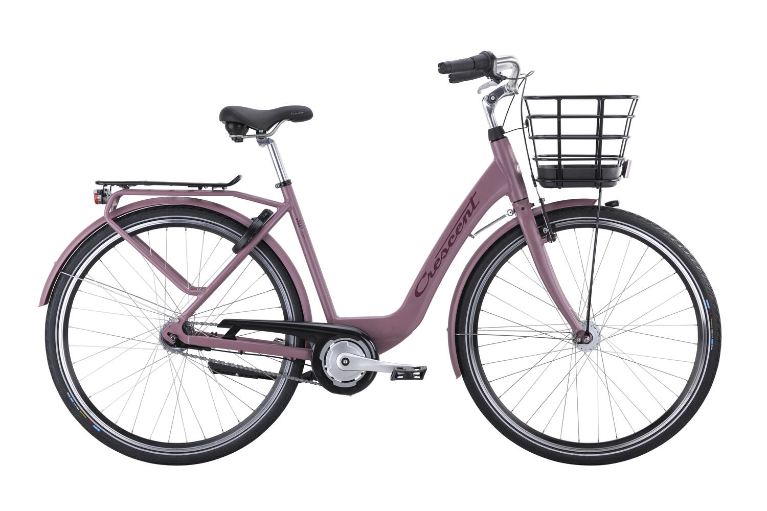 Crescent tove Bordeaux med korg