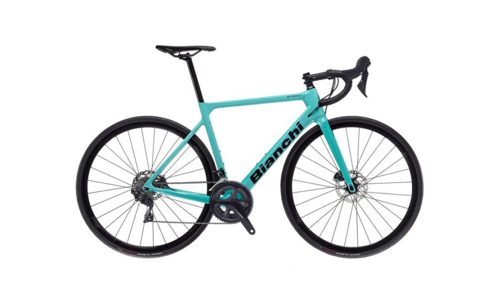Bianchi Sprint Disc 105 di2 celeste e1690012591390