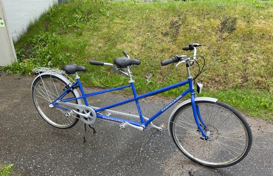 monark tandem blå 3 vxl